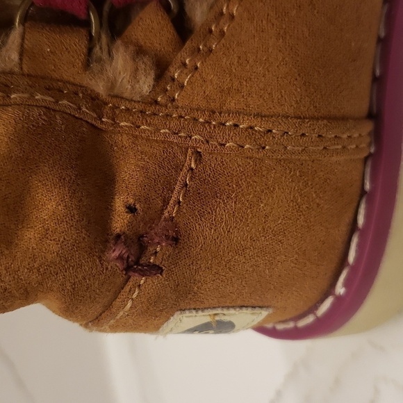 Dr. Scholls Kids Shoes Brown Booties Burgandy Laces Toddlers Size 7 - Picture 10 of 10